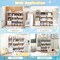 3-in-1 Kids Toy Storage Organizer with Bookshelf & Cabinet – Gray Multi-Bin Rack with 8 Plastic Bins